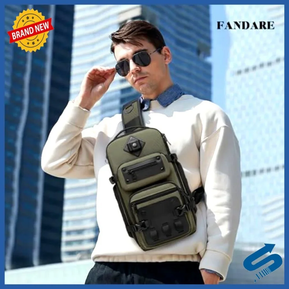 Tactical Sling Backpack with Tripod Holder, Waterproof, Fits 10.5